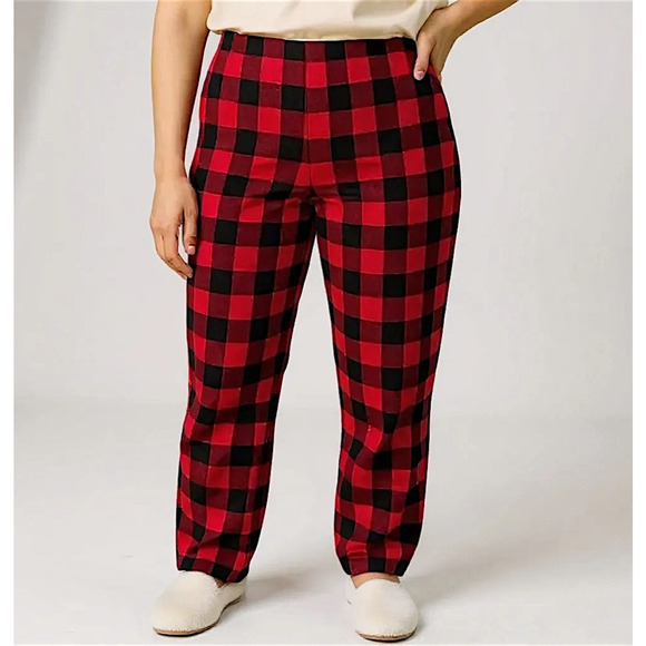 10 PAIRS RESELLER BUNDLE - Wondershop Fleece Pajama Pants Red Black Plaid MEDIUM - Picture 2 of 5